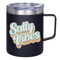 Retro Salty Vibes Beach Lover 12oz Stainless Steel Coffee Mug