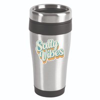 Retro Salty Vibes Beach Lover 16oz Travel Tumbler