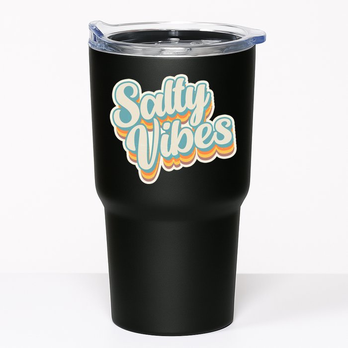 Retro Salty Vibes Beach Lover Tumbler