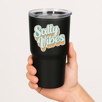 Retro Salty Vibes Beach Lover Tumbler