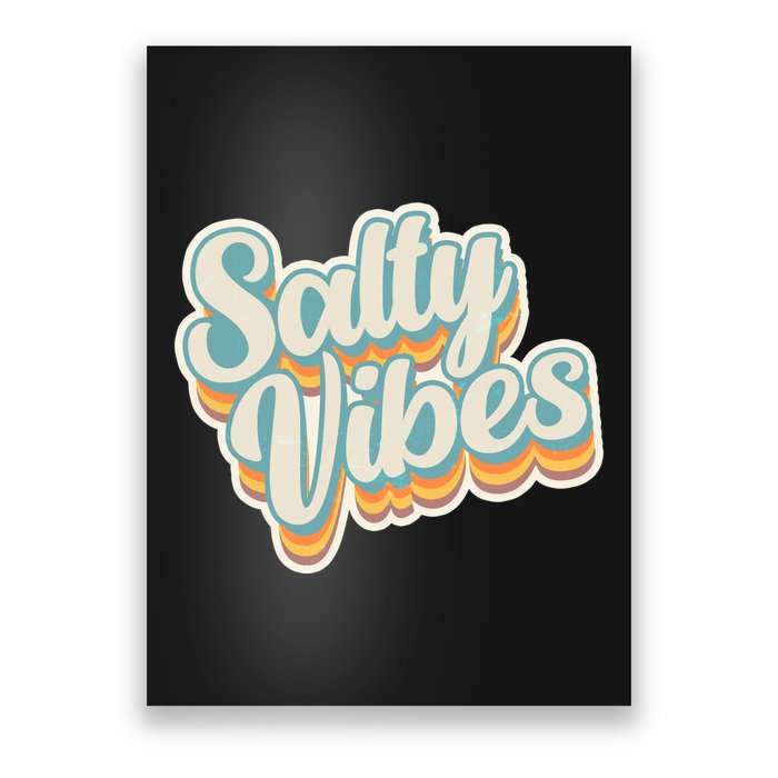 Retro Salty Vibes Beach Lover Poster