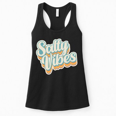 Retro Salty Vibes Beach Lover Womens Tank Top
