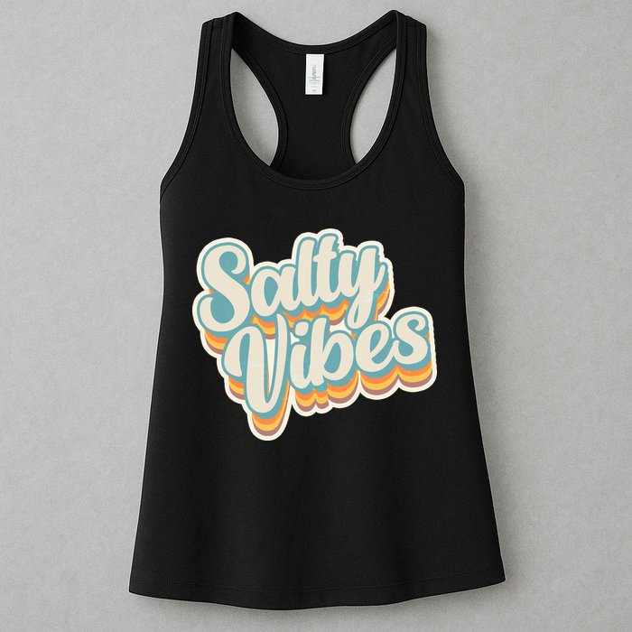 Retro Salty Vibes Beach Lover Womens Tank Top
