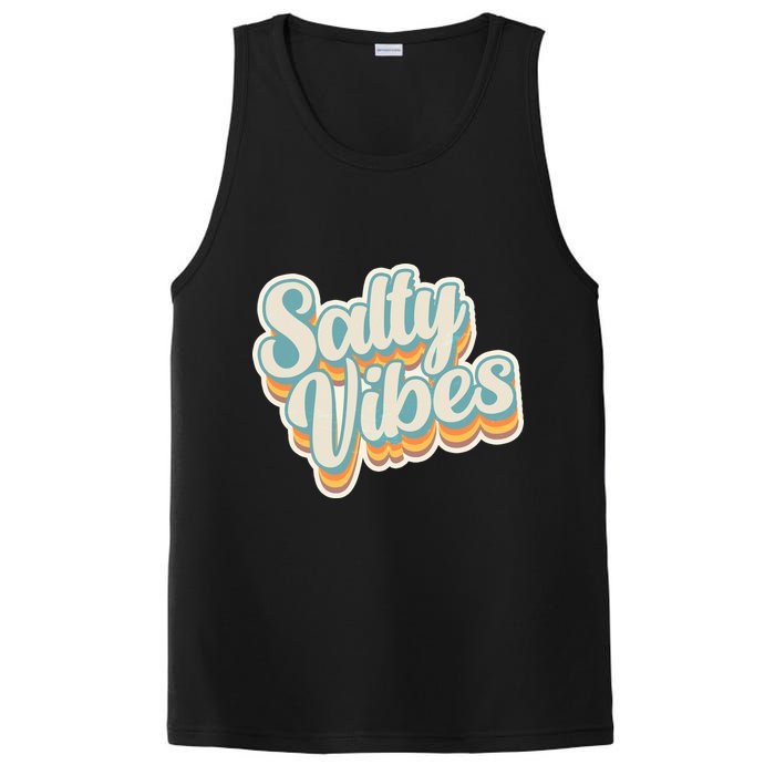 Retro Salty Vibes Beach Lover PosiCharge Competitor Tank