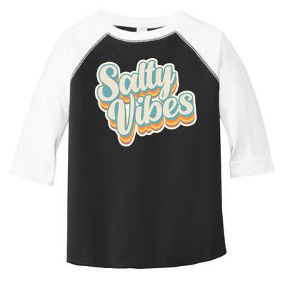 Retro Salty Vibes Beach Lover Toddler Fine Jersey T-Shirt