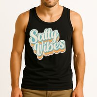 Retro Salty Vibes Beach Lover Tank Top
