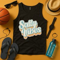 Retro Salty Vibes Beach Lover Tank Top