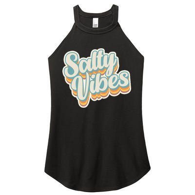 Retro Salty Vibes Beach Lover Women's Perfect Tri Rocker Tank