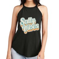 Retro Salty Vibes Beach Lover Women's Perfect Tri Rocker Tank