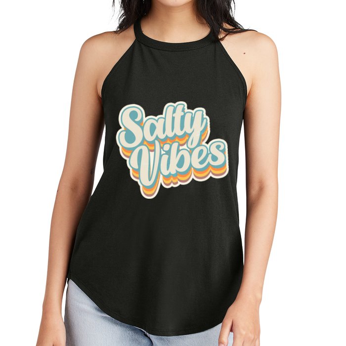 Retro Salty Vibes Beach Lover Women's Perfect Tri Rocker Tank