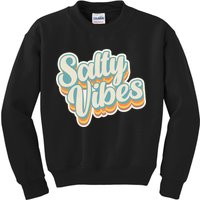Retro Salty Vibes Beach Lover Kids Sweatshirt