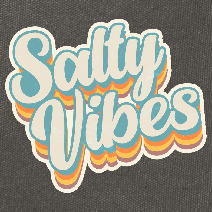 Retro Salty Vibes Beach Lover Cotton Canvas Backpack