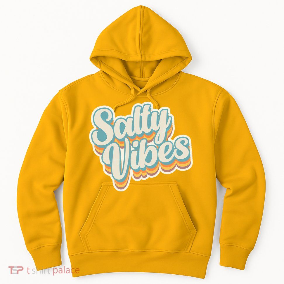 Retro Salty Vibes Beach Lover Hoodie