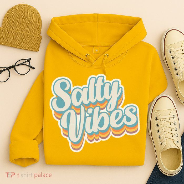 Retro Salty Vibes Beach Lover Hoodie