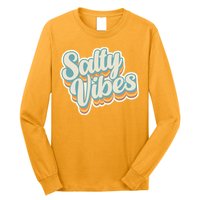 Retro Salty Vibes Beach Lover Long Sleeve Shirt