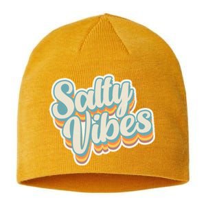 Retro Salty Vibes Beach Lover Sustainable Beanie