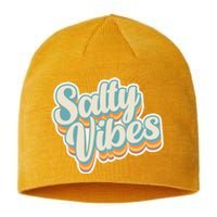 Retro Salty Vibes Beach Lover Sustainable Beanie