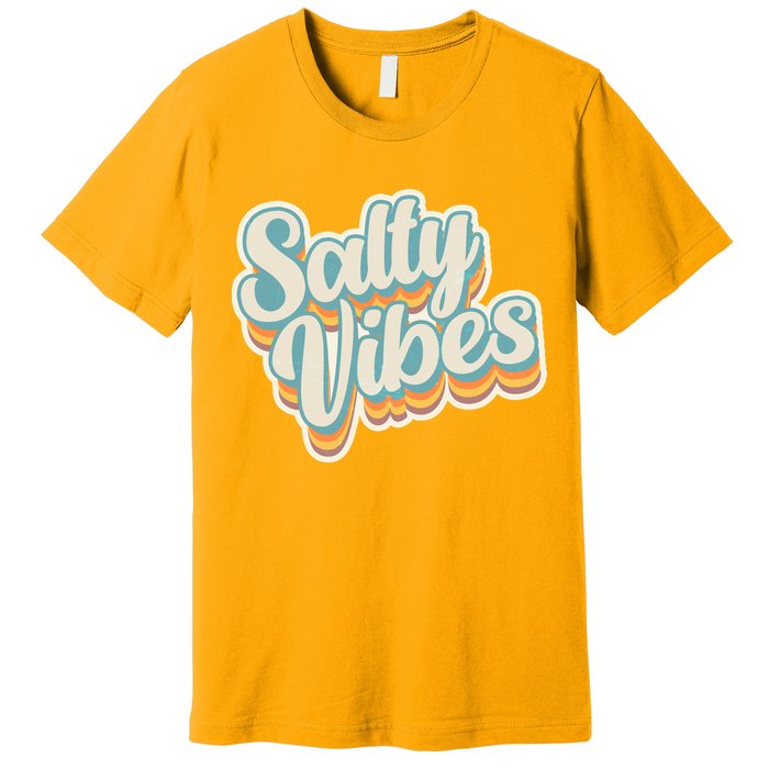 Retro Salty Vibes Beach Lover Premium T-Shirt
