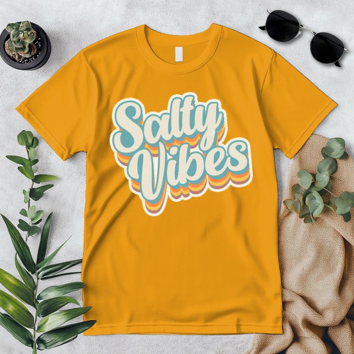 Retro Salty Vibes Beach Lover Premium T-Shirt