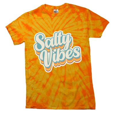 Retro Salty Vibes Beach Lover Tie-Dye T-Shirt