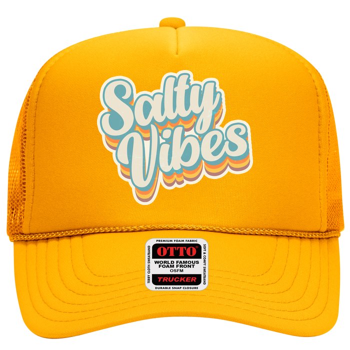 Retro Salty Vibes Beach Lover Trucker Hat