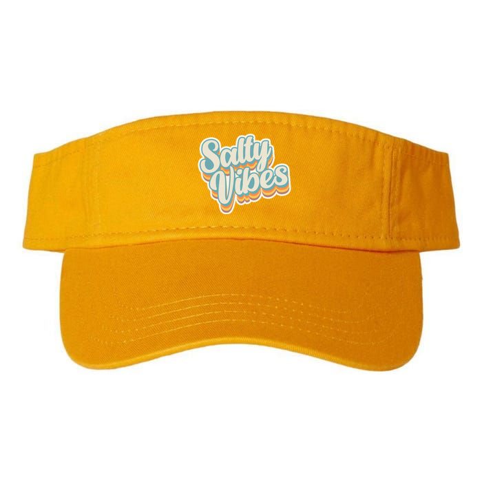 Retro Salty Vibes Beach Lover Valucap Bio-Washed Visor