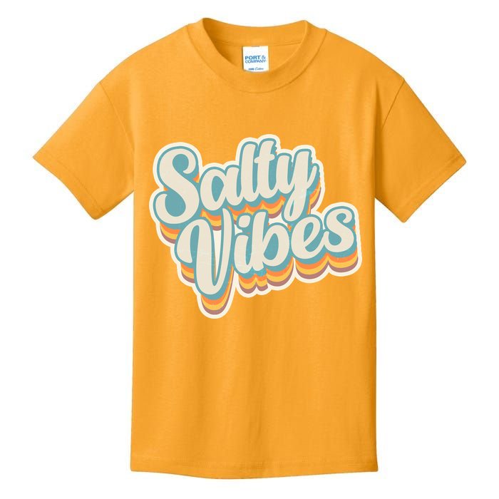 Retro Salty Vibes Beach Lover Kids T-Shirt