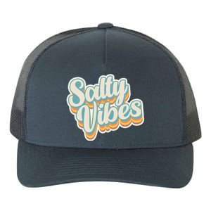 Retro Salty Vibes Beach Lover Yupoong Adult 5-Panel Trucker Hat