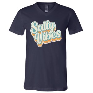 Retro Salty Vibes Beach Lover V-Neck T-Shirt