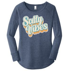 Retro Salty Vibes Beach Lover Women's Perfect Tri Tunic Long Sleeve Shirt