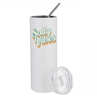 Retro Salty Vibes Beach Lover Stainless Steel Tumbler