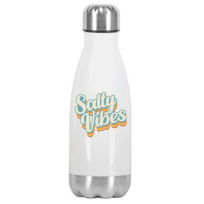 Retro Salty Vibes Beach Lover Stainless Steel Insulated Water Bottle