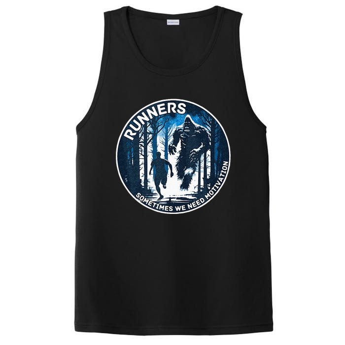 RUNNERS SOMETIMES WE NEED MOTIVATION Bigfoot Running PosiCharge Competitor Tank