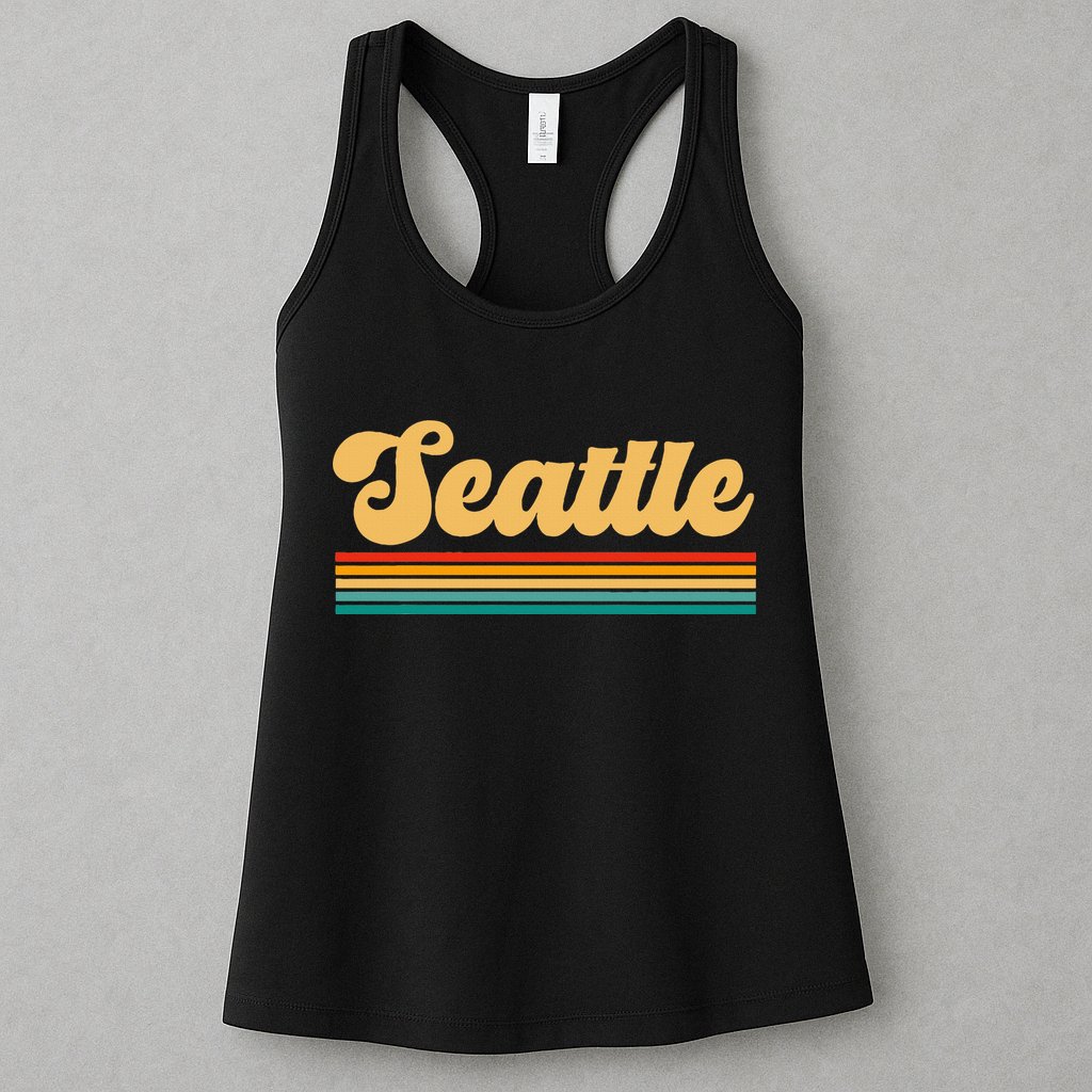 Retro Seattle Washington Womens Tank Top
