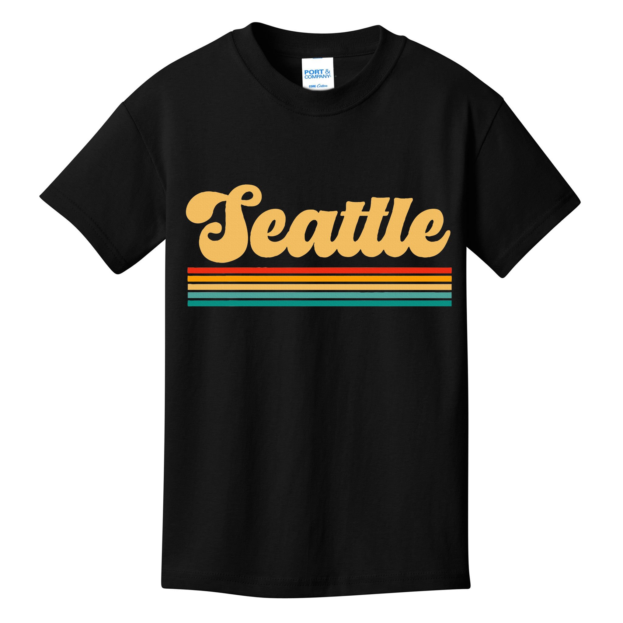 Retro Seattle Washington Kids T-Shirt