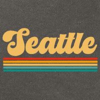 Retro Seattle Washington Cotton Canvas Backpack