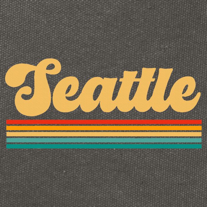 Retro Seattle Washington Cotton Canvas Backpack