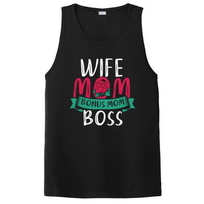 Roses Stepmom Wife Boss Mothers Day Funny Bonus Mom Gift PosiCharge Competitor Tank