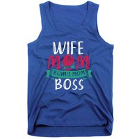 Roses Stepmom Wife Boss Mothers Day Funny Bonus Mom Gift Tank Top