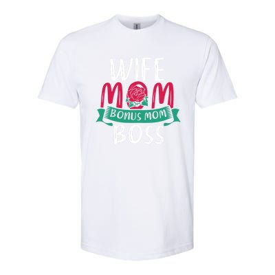 Roses Stepmom Wife Boss Mothers Day Funny Bonus Mom Gift Softstyle® CVC T-Shirt