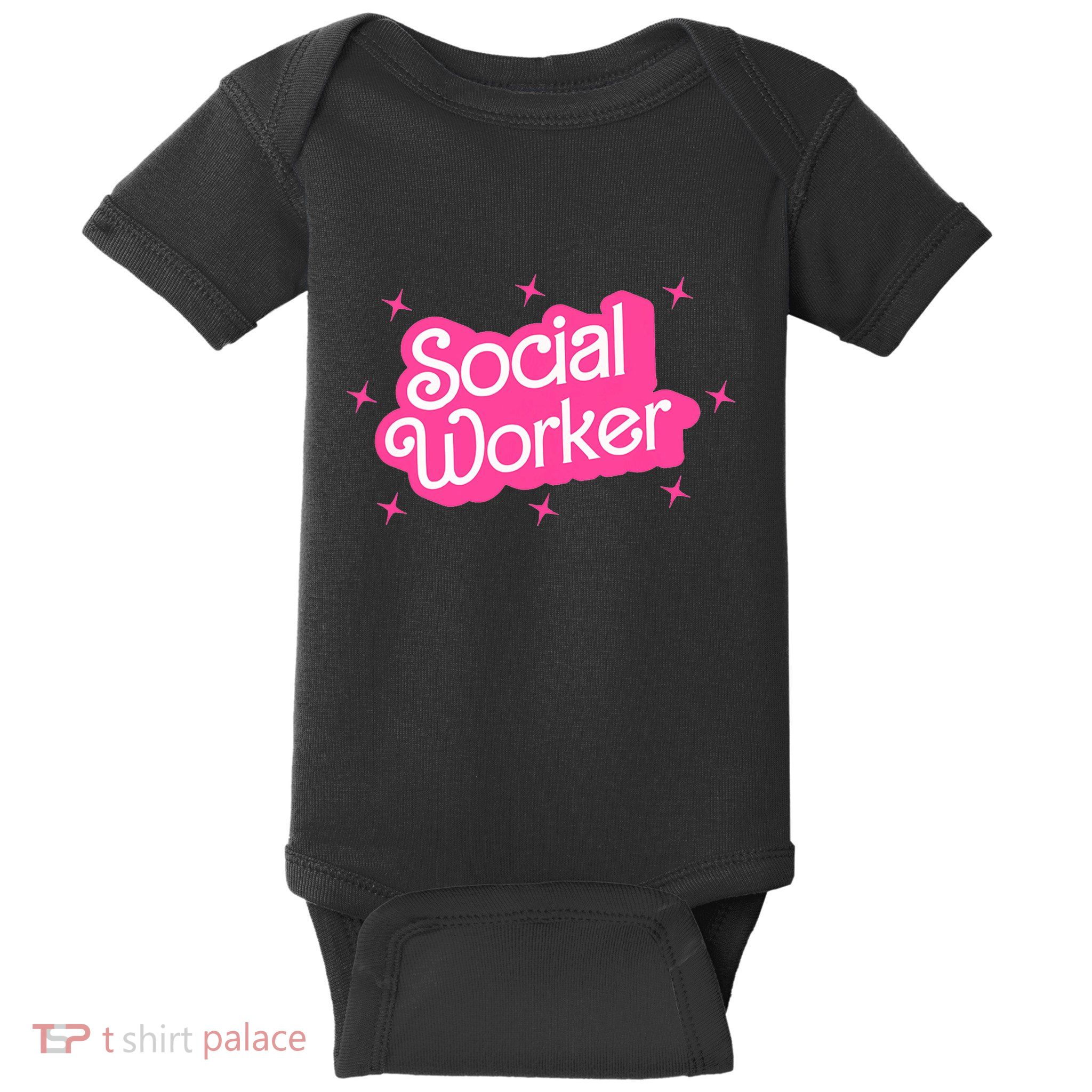 Retro Social Worker Teacher School Students Grad Baby Bodysuit