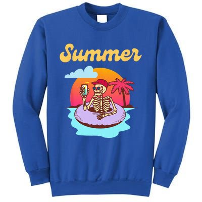 Retro Skeleton With Sunglasses Summer Goth Vacation Skull Sweatshirt