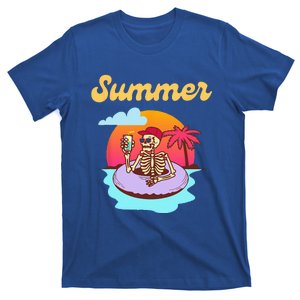 Retro Skeleton With Sunglasses Summer Goth Vacation Skull T-Shirt