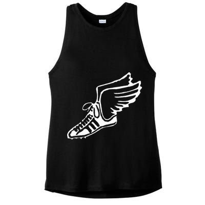 Running Shoe With Wings Track And Field Sneaker Ladies PosiCharge Tri-Blend Wicking Tank
