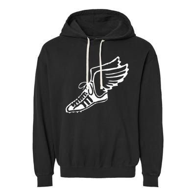 Running Shoe With Wings Track And Field Sneaker Garment-Dyed Fleece Hoodie