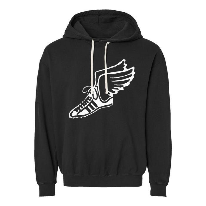 Running Shoe With Wings Track And Field Sneaker Garment-Dyed Fleece Hoodie