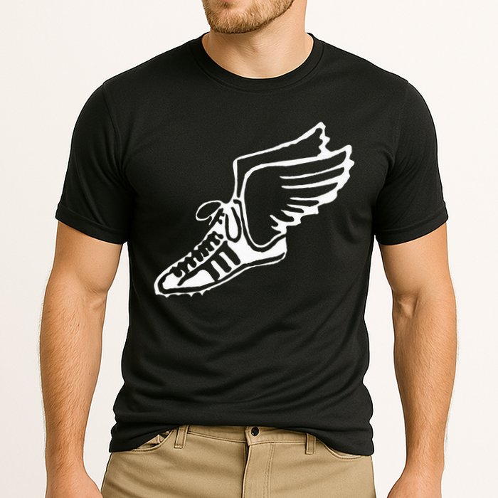 Running Shoe With Wings Track And Field Sneaker Performance Shirt