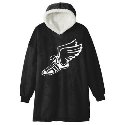 Running Shoe With Wings Track And Field Sneaker Hooded Wearable Blanket