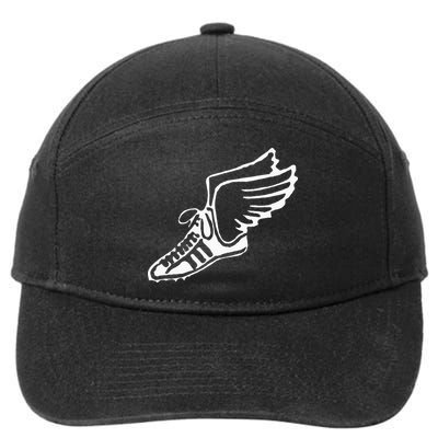 Running Shoe With Wings Track And Field Sneaker 7-Panel Snapback Hat