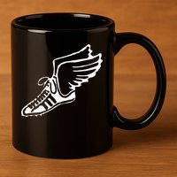 Running Shoe With Wings Track And Field Sneaker 11oz C Handle Ceramic Mug
